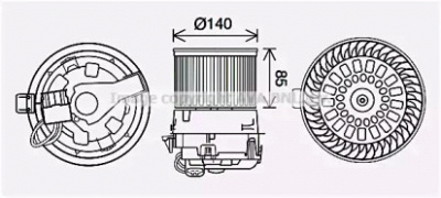 AVA QUALITY COOLING pe8558 -  Электродвигатель, вентиляция салона